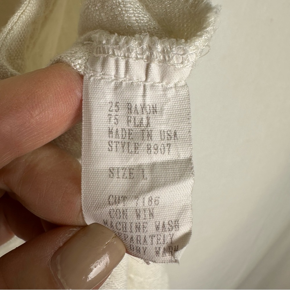 CUT LOOSE Sleeveless Flax Blend Lagenlook‎ Shift Dress, Cream | Sz L - Picture 3 of 8